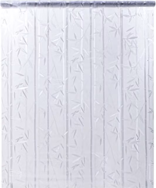 Berkfield Home Frosted Bamboo Pattern Window Film, Black, W: 60 cm, L: 500 cm