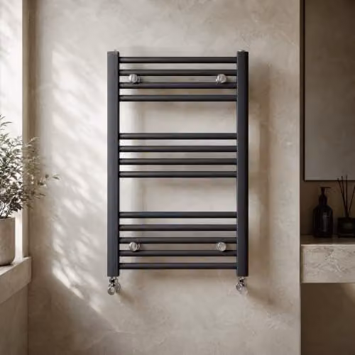 Balterley Anthracite Vertical Towel Rail Radiator, W: 50 cm, H: 70 cm – 6