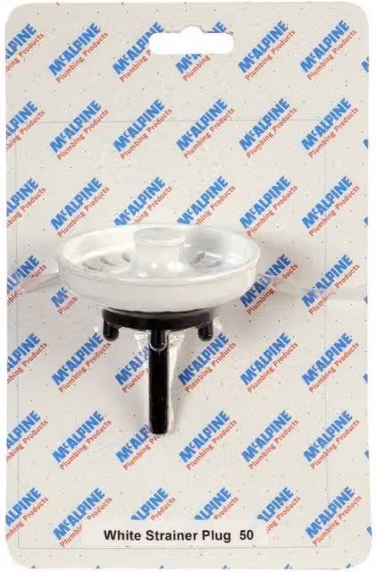 McAlpine White Plastic Strainer Plug