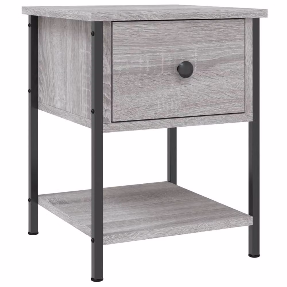 Berkfield Home Elegant Bedside Table in Grey Sonoma, W/D/H: 34 x 35.5 x 45 cm – 3