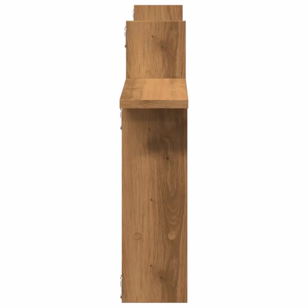 Berkfield Home Artisan Oak Wall Shelves, 2 Piece Set in Brown, W/D/H: 50 x 12 x 50 cm – 3
