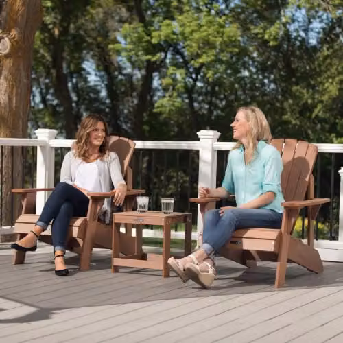 LIFETIME Brown UV-Resistant Weatherproof Adirondack Garden Chair – 6