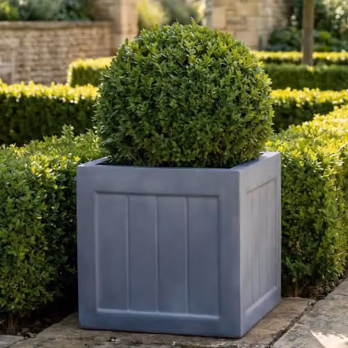 IDEALIST Grey Reinforced Stone Square Planter, 37 cm