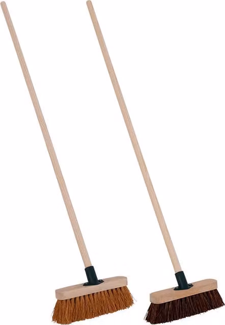 Charles Bentley Bassine and Coco Broom Set of 2 in Natural Brown