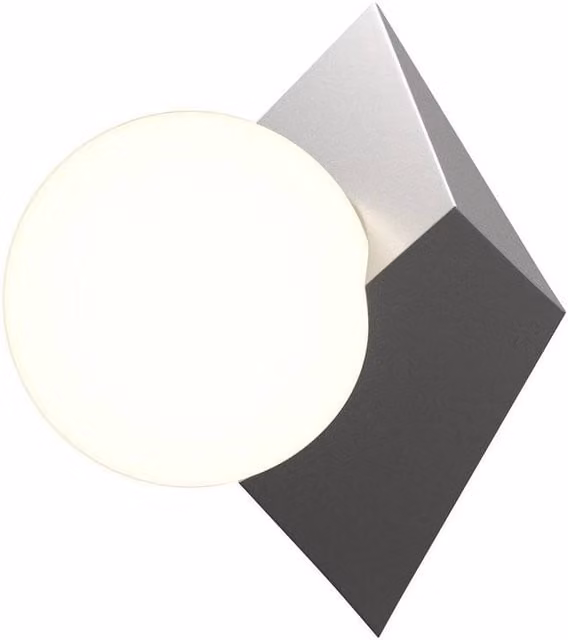 Netlighting Cubeo Globe Wall Light in Grey with Glass Sphere and G9 Base