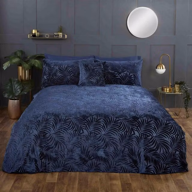 Rapport Blue Floral Jacquard Duvet Cover Set, 200 x 200 cm
