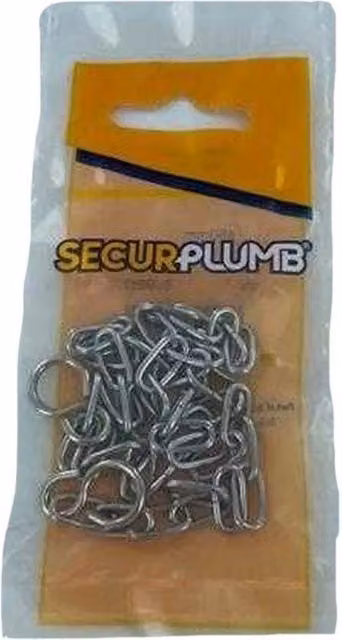 Securplumb Bath Plug Chain in Silver