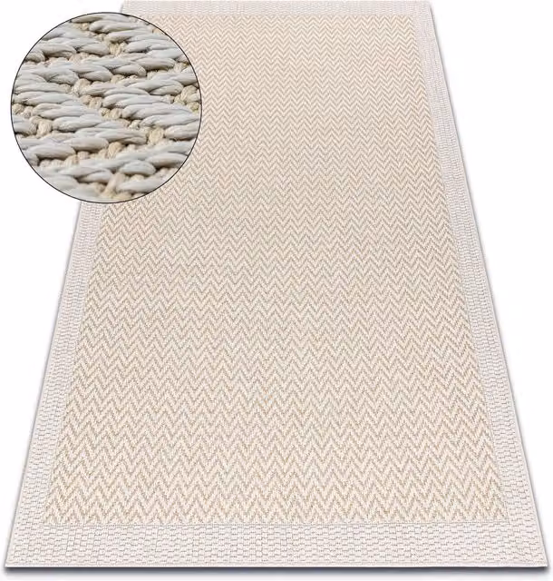 RugsX Origi Yellow Herringbone Flat Weave Rug, W: 220 cm, D: 155 cm