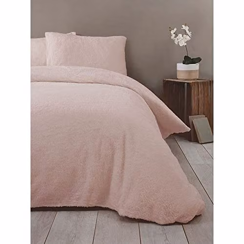 Rapport Home Rapport Teddy Bear Pink King Size Duvet Cover and Pillowcase Set, W/D/H: 180 x 200 cm, Pillowcase: 50 x 75 cm