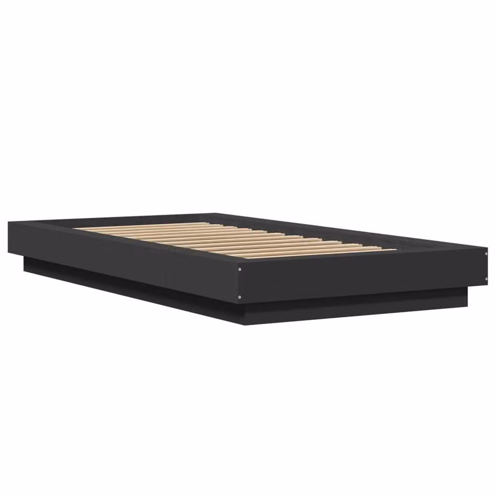 Berkfield Home Modern Bed Frame in Black, W/D/H: 90 x 200 cm – 3