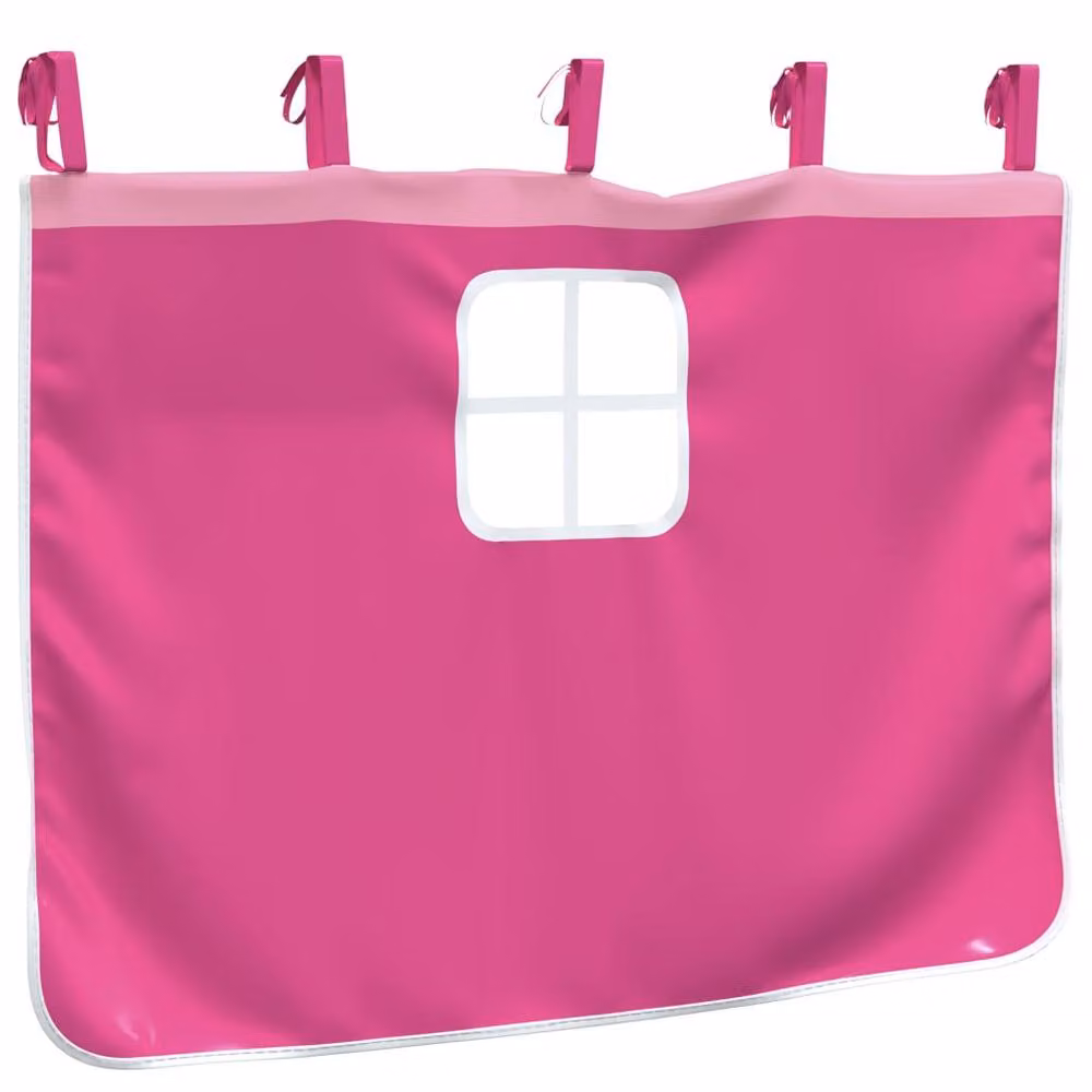 Berkfield Home Pink Star Pattern Opaque Polyester Loft Bed Curtains for Children – 5