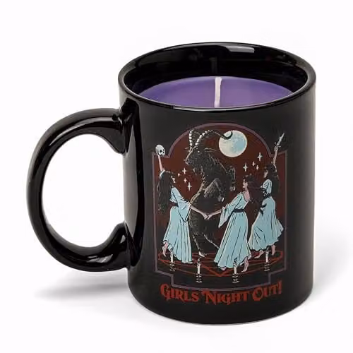 Steven Rhodes Purple Rain Candle Mug, 243g, Purple and Black Ceramic Shea Wax Candle