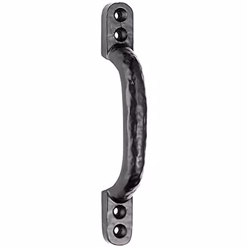 Loops Forged Iron Hotbed Pull Handle in Black Antique, 132 mm – 1