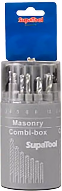 SupaTool 18-Piece HSS Combination Drill Bit Set in Silver – 1