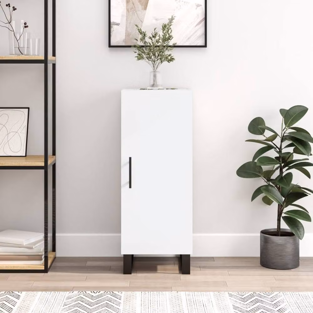 Berkfield Home Modern White Sideboard in Engineered Wood W/D/H: 34.5 x 34.5 x 90 cm – 2
