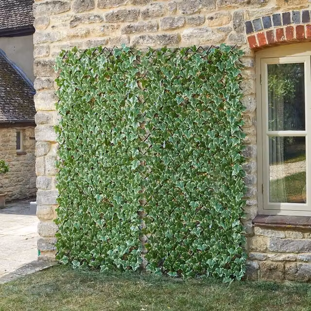 mysmartbuy Artificial Ivy Leaf Expandable Willow Trellis Garden Wall Fence Decor, Green, W/H: 180 x 90 cm – 1