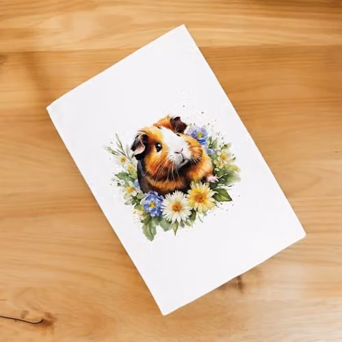 Purely Home Floral Guinea Pig Cotton Tea Towel, Multicoloured, W: 67 cm, H: 45 cm – 2