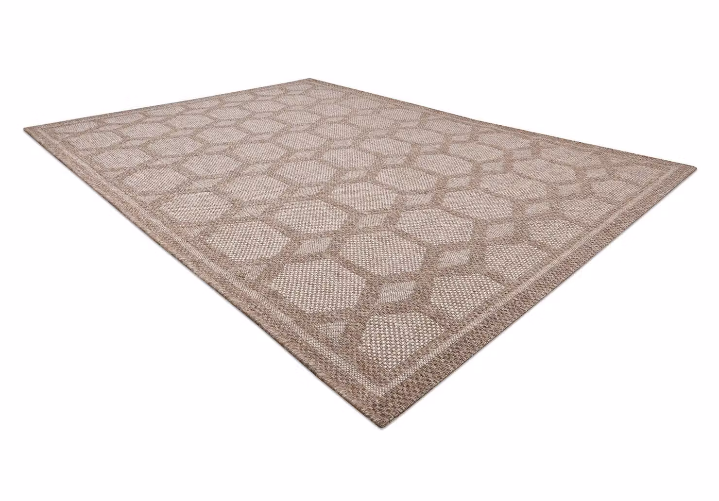 RugsX House Beige Sisal Flat Weave Rectangular Rug W: 140 cm, L: 190 cm – 2