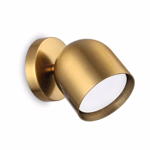 Ideal Lux Dodo Single Wall Spotlight in Brass