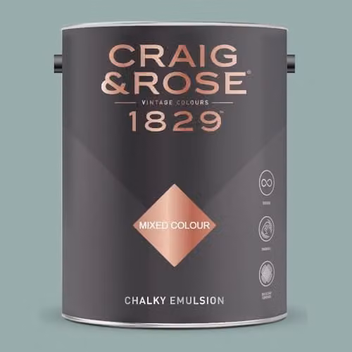 Craig & Rose 1829 Chalky Emulsion Paint Stop in Morris Blue, 5 l