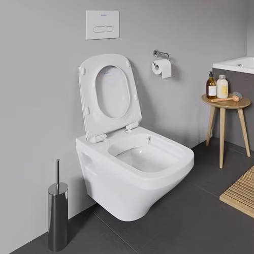 Duravit DuraStyle Toilet Seat and Lid in White with Stainless Steel Hinges – 3