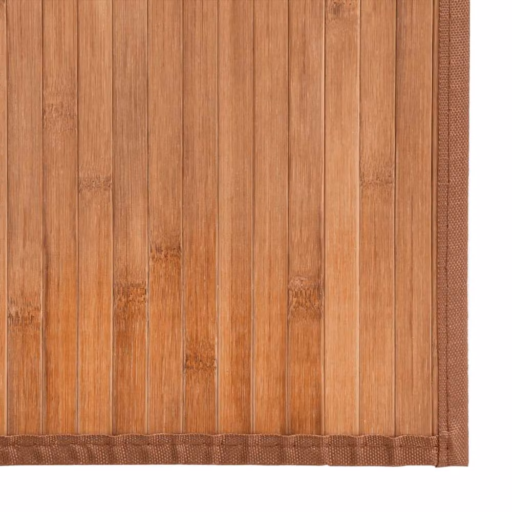 Berkfield Home Rectangular Bamboo Rug in Brown, W/D: 70 x 400 cm – 3