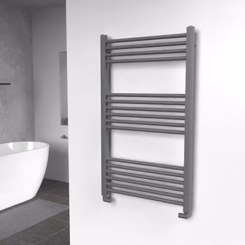 Lux Heat Anthracite Grey Steel Ladder Towel Radiator, H 100 x W 60 cm – 1
