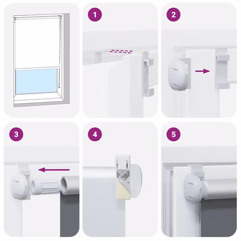 Berkfield Home White Blackout Roller Blind, Polyester, W: 100 cm, H: 175 cm