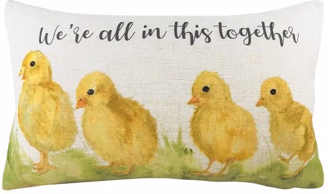 Evans Lichfield In This Together Multicolour Watercolour Printed Polyester Filled Cushion, W: 50 cm, H: 30 cm