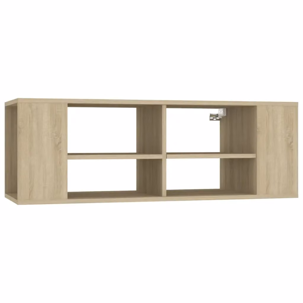 Berkfield Home Wall-Mounted TV Cabinet in Sonoma Oak Brown, W/D/H: 102 x 35 x 35 cm – 2