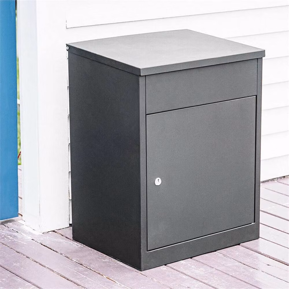 EONLION Lockable Parcel Delivery Drop Box, Black, W/D/H: 50 x 50 x 50 cm – 5