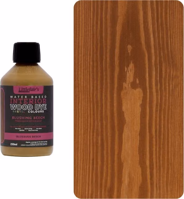 Littlefairs Indoor Wood Stain in Blushing Beech, Brown, 250 l