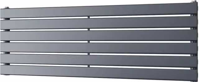 Typhoon Axis Anthracite Single Panel Horizontal Radiator, W: 120 cm, H: 40.8 cm, D: 25.4 cm