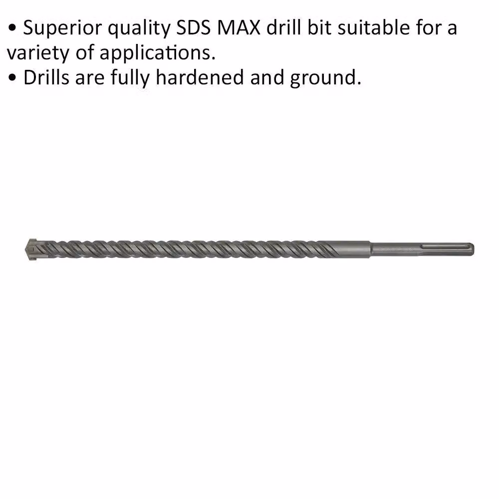 Loops SDS Max Masonry Drill Bit, Grey and Multicolour, Diameter: 28 mm, Length: 570 mm – 2