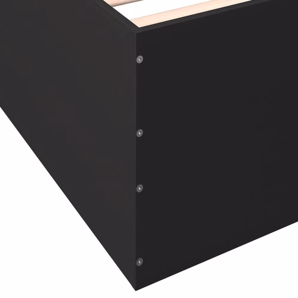 Berkfield Home Modern Bed Frame in Black, W/D/H: 100 x 200 x 45 cm – 5