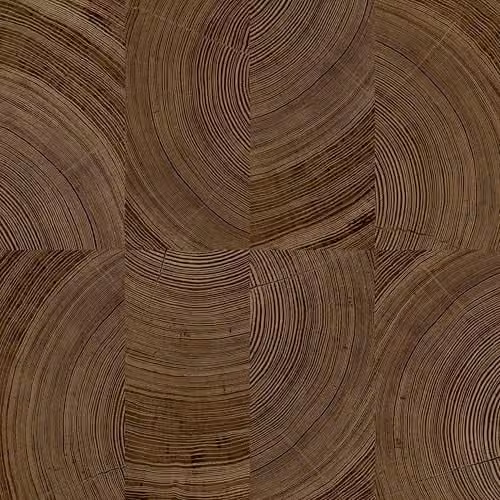 Grandeco Cambara Stacked Log Wood Block Textured Wallpaper, Brown
