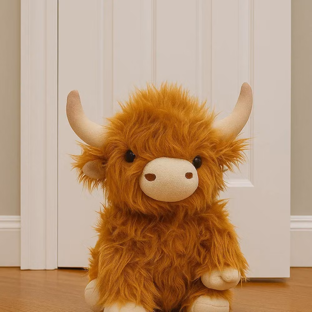 HomeSpace Direct Highland Cow Door Stop in Brown – 2
