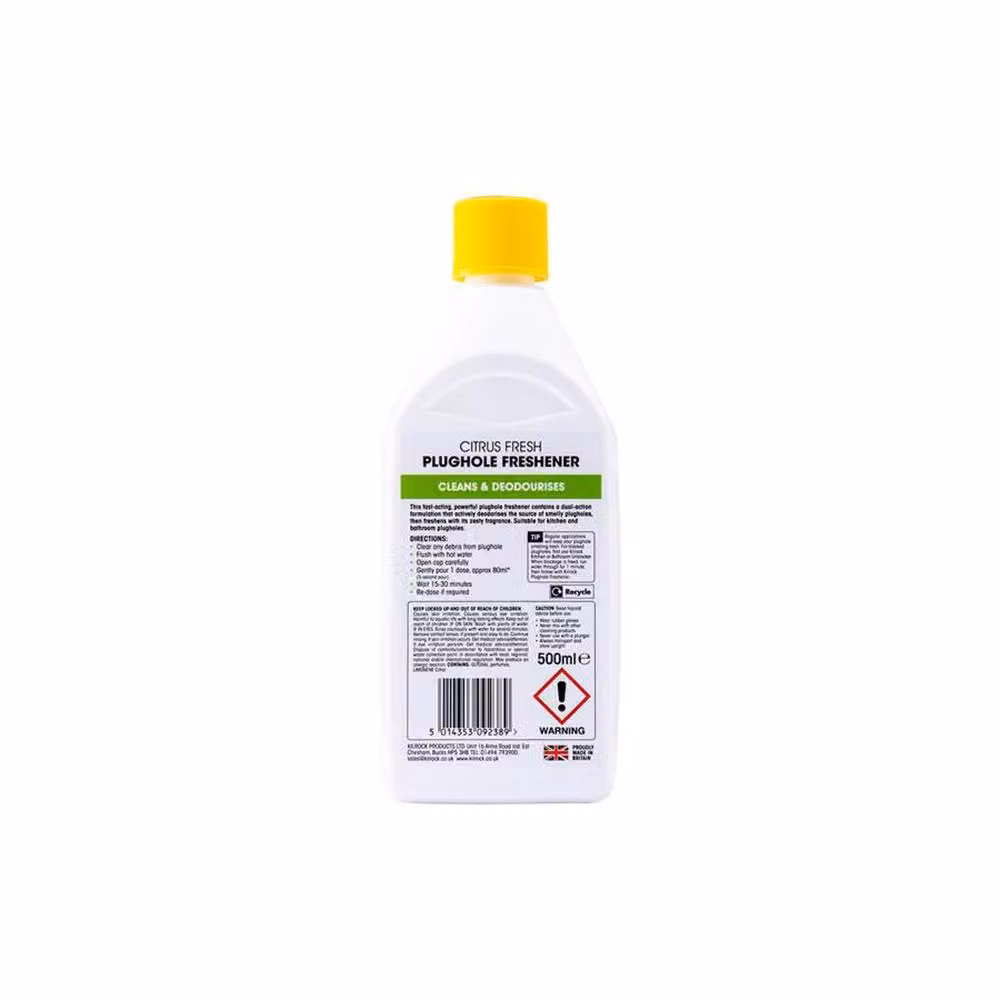Kilrock Citrus Fresh Plughole Freshener and Odour Neutraliser, 500ml – 2