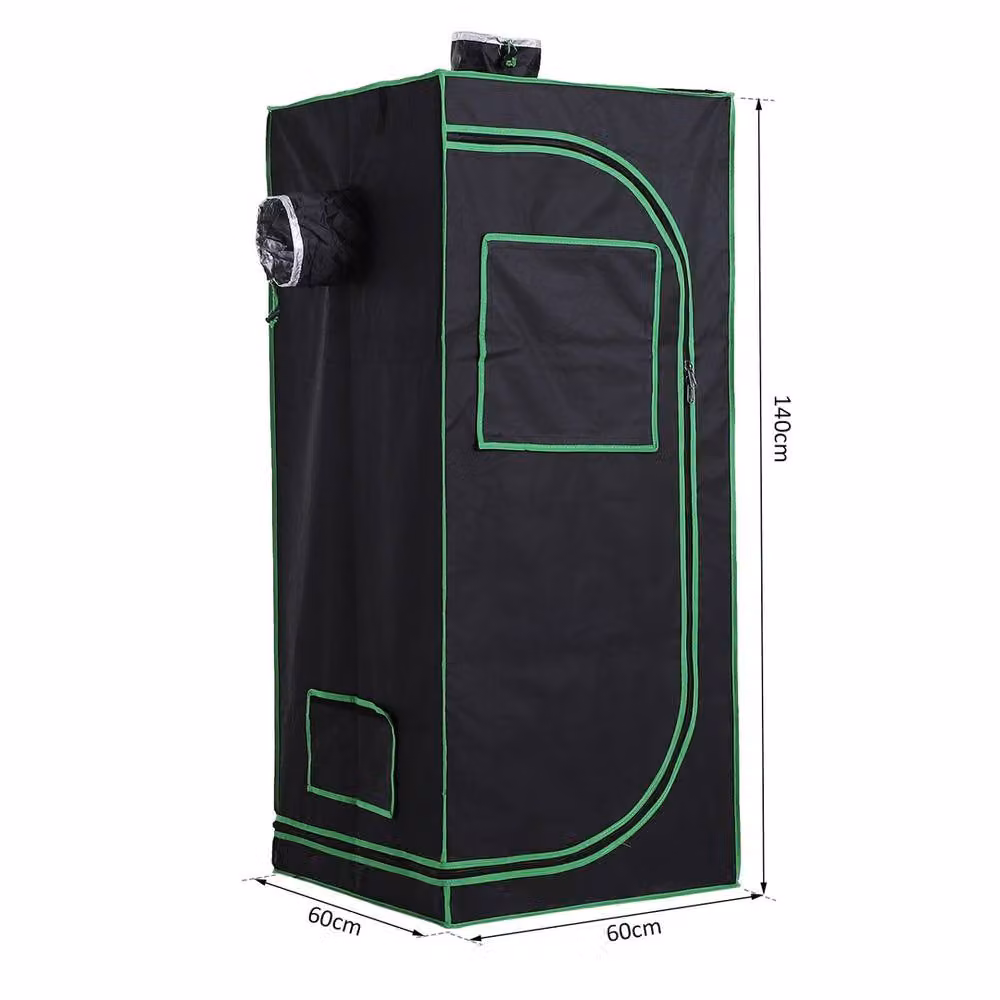 NESTLUNE Mylar Hydroponic Grow Tent with Metal Floor Tray, Black, W: 100 cm, D: 15 cm, H: 15 cm – 2