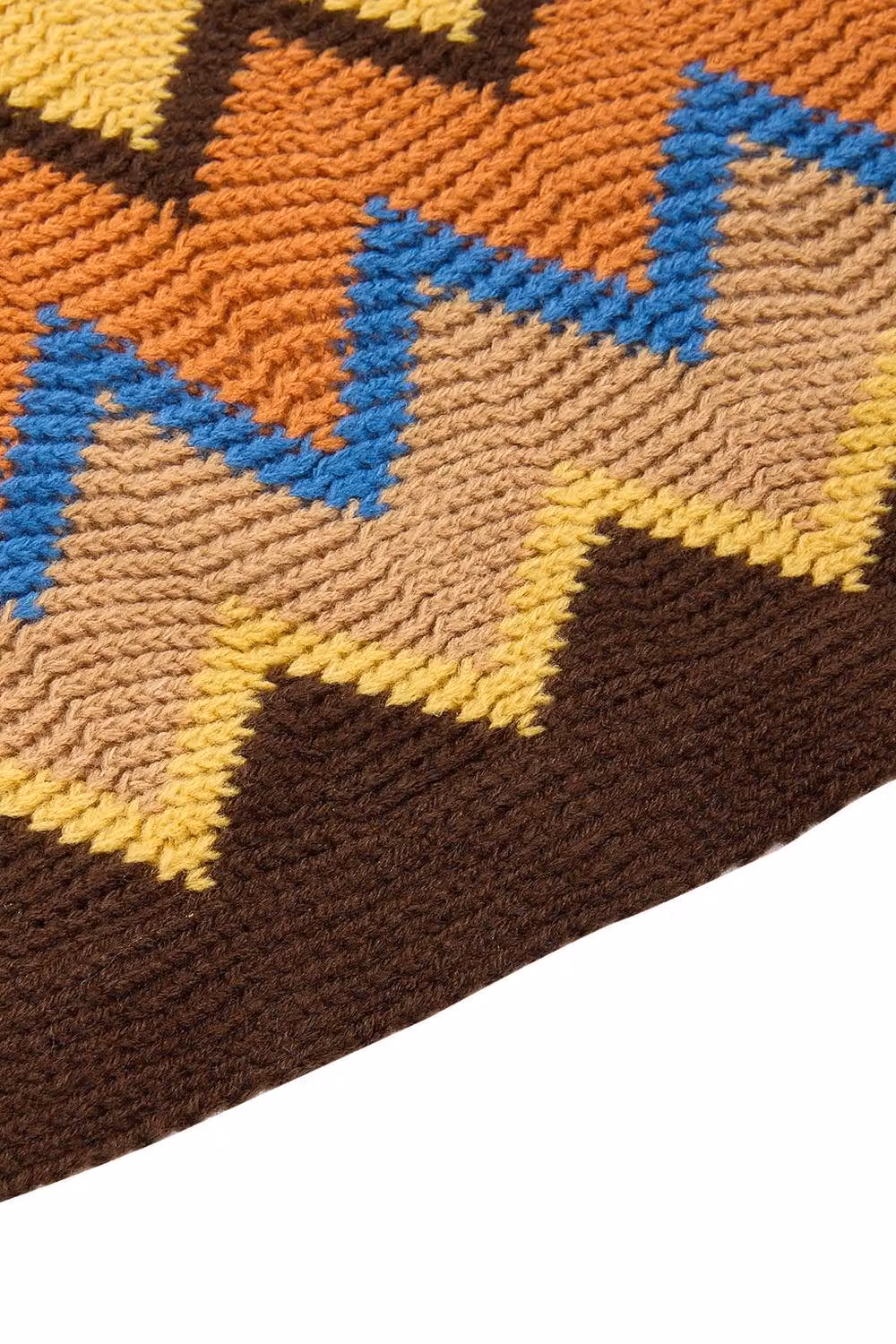Garden Sanctuary Multicolour Bohemian Chevron Knitted Throw Blanket with Tassels – 8