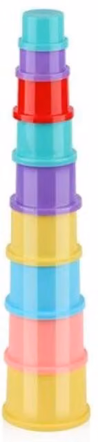 UMKYTOYS 9 Piece Multicolour Stacking Cups Toy