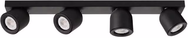 Netlighting Nuora Modern 4 Light Twin Ceiling Spotlight GU10 in Black – 3