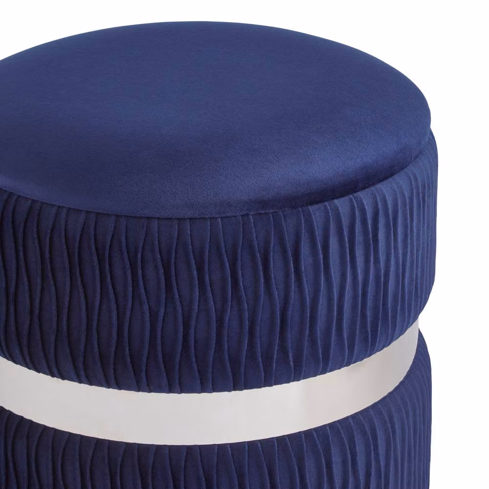 GFW Eden Velvet Storage Stool in Midnight Blue – 3