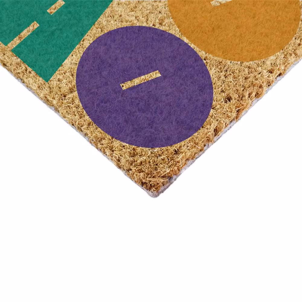 Artsy Mats Elizabeth Olwen Ciao Ciao Coir Doormat in Brown and Multicolour, W: 90 cm, D: 60 cm – 4