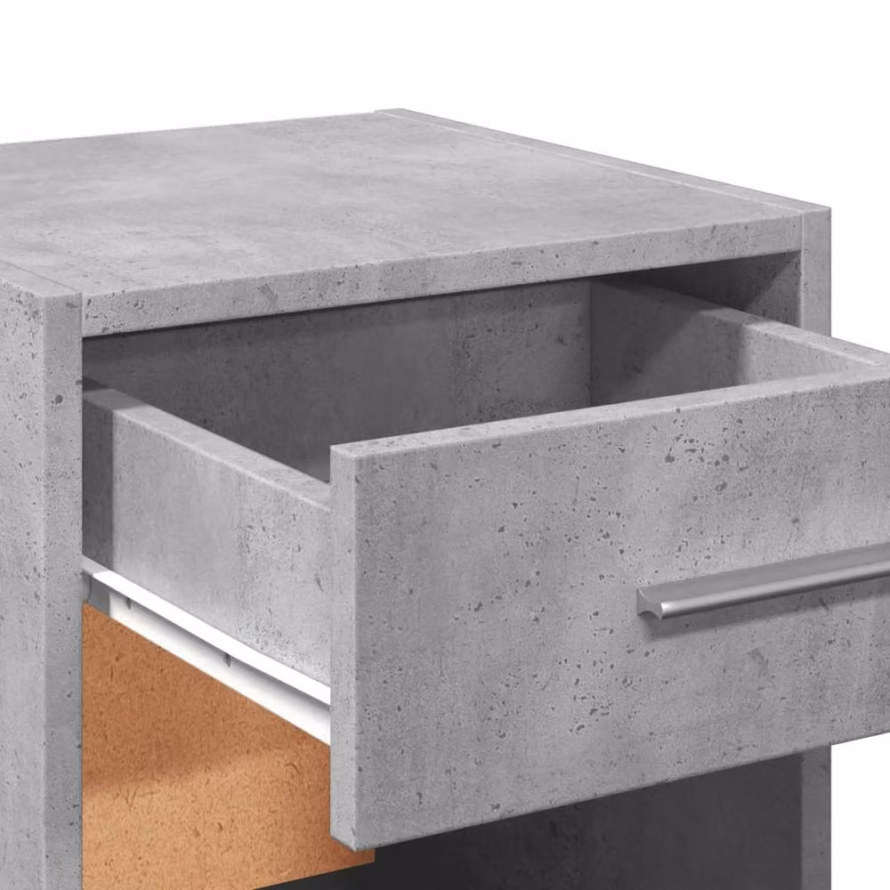 Berkfield Home Elegant Bedside Cabinets, 2 Piece, Concrete Grey, W/D/H: 35 x 34 x 65 cm – 5