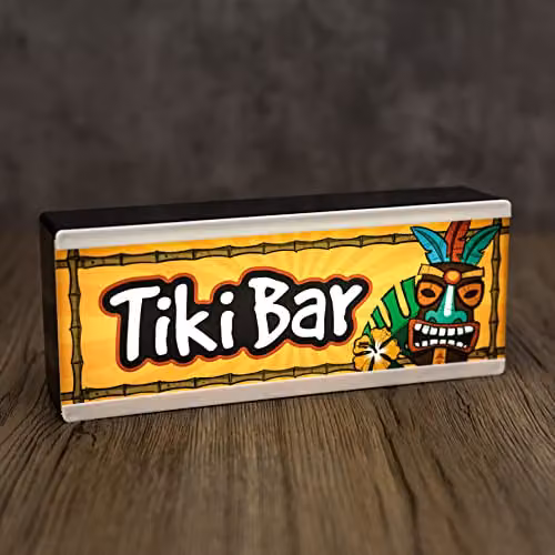 Echo Three Light Up Tiki Bar Sign in Yellow and Black – 2