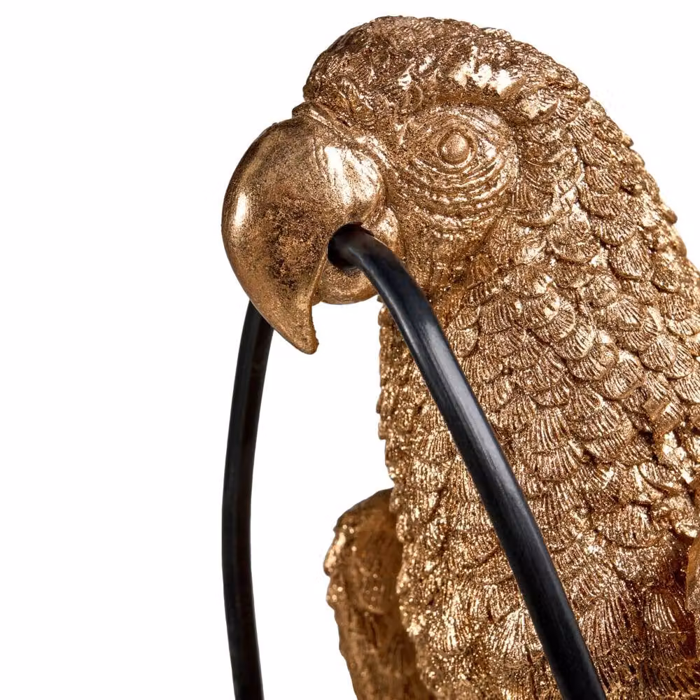 Wyld and Coco Gold Parrot Polyresin Table Lamp – 3