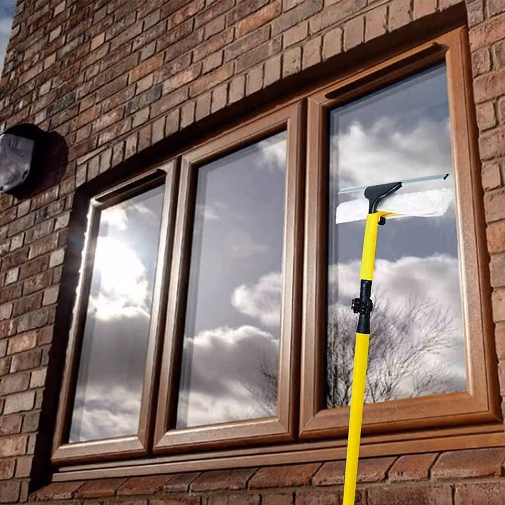 PAWNORA 3.5m Telescopic Large Squeegee with Rubber Blade in Orange – 3