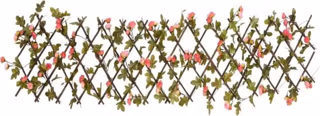 Berkfield Home Artificial Ivy Trellis Expandable 5 Piece Set in Dark Pink – 1