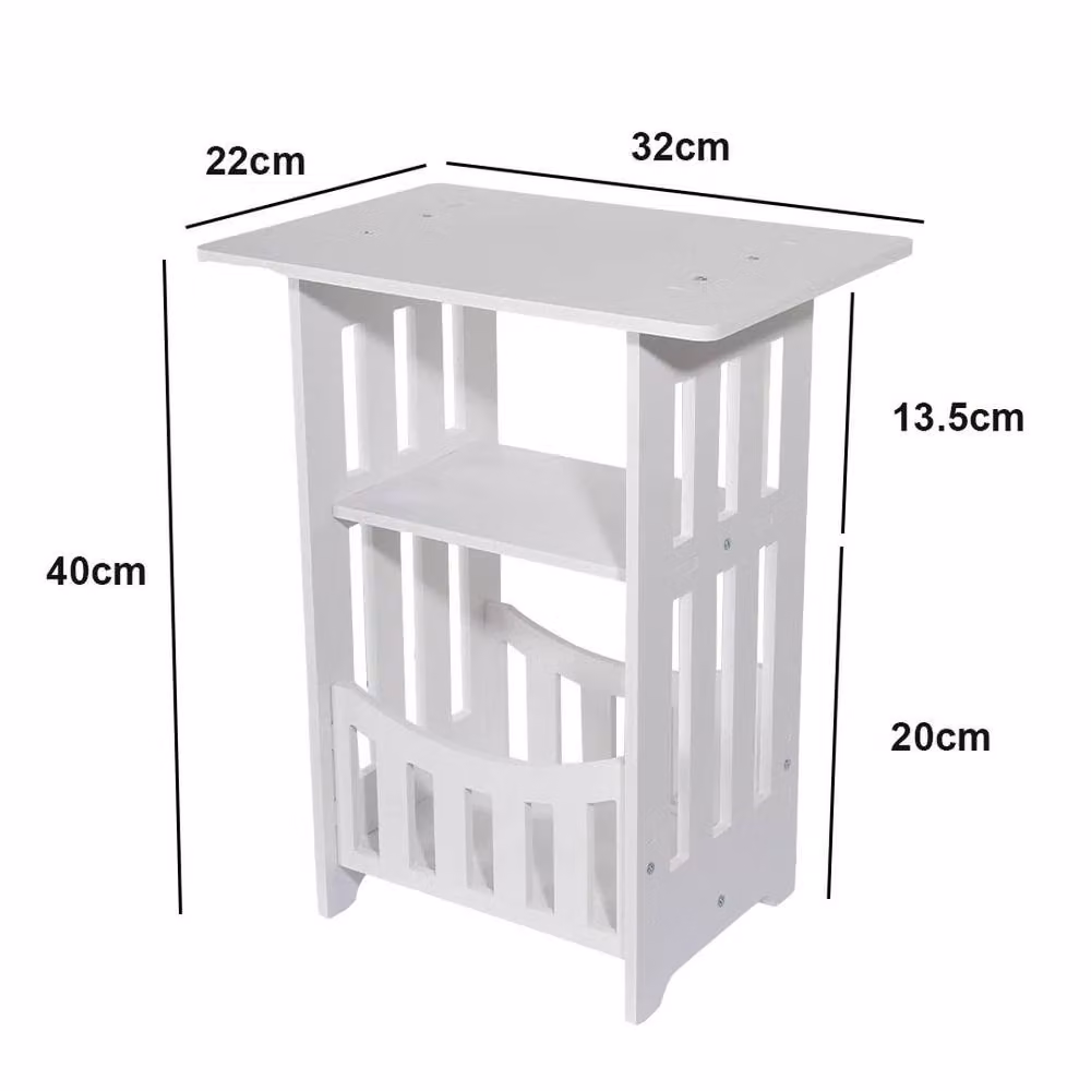 EONLION White Modern Small Bedside Table and Coffee Table – 2